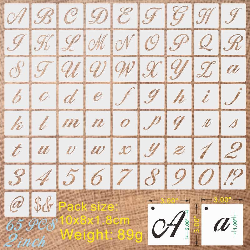72Pcs Grass Letters Case And Case Hollow Template 72Pcs Grass Letters Case And Case Hollow Paint Template - Image 2