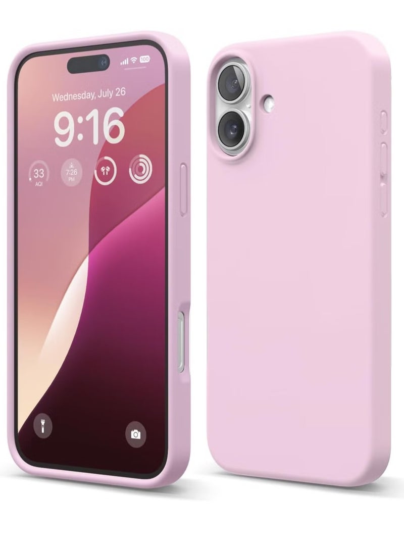 ELTRAZONE Liquid Silicone Case Cover for iPhone 16 Plus – Full Body Protection, Shockproof, Slim Design with Anti-Scratch Soft Microfiber Lining – Hot Pink - Image 1