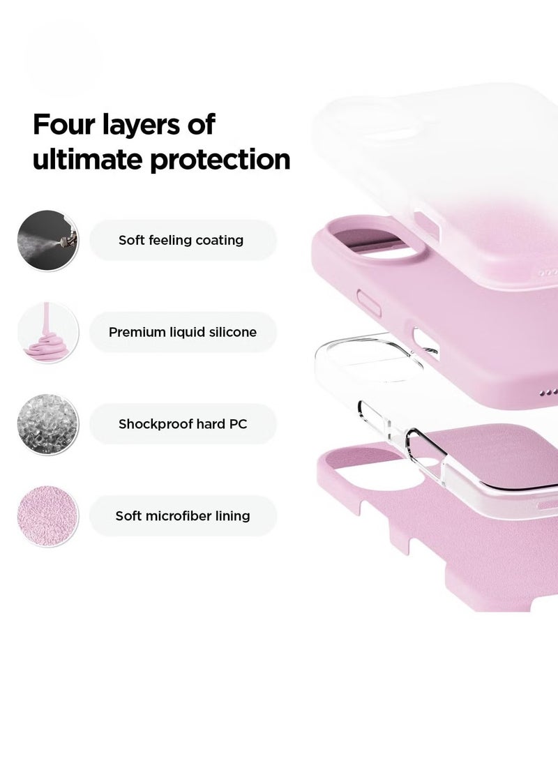 ELTRAZONE Liquid Silicone Case Cover for iPhone 16 Plus – Full Body Protection, Shockproof, Slim Design with Anti-Scratch Soft Microfiber Lining – Hot Pink - Image 3