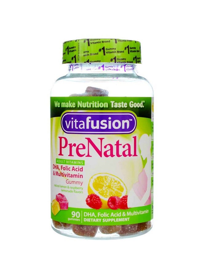 Vitafusion فيتافيوجن مكمل غذائي للحمل، بنكهتي الليمون وتوت العليق 90 حبة (عبوة من 5) - Image 2