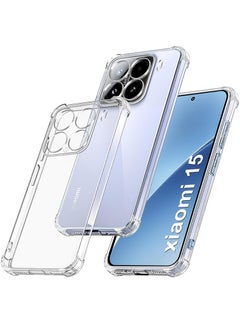 Case Up Xiaomi 15 2025 Clear Case, Shock-Absorption TPU Cell Phone Cover with Reinforced Corners, Soft Flexible & Crystal Clear Protective Bumper Case  - Image 1