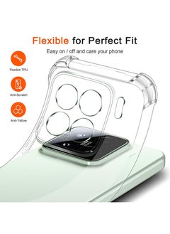 Case Up Xiaomi 15 2025 Clear Case, Shock-Absorption TPU Cell Phone Cover with Reinforced Corners, Soft Flexible & Crystal Clear Protective Bumper Case  - Image 3