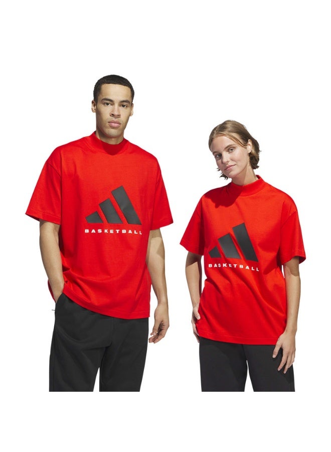 Adidas adidas ONE CTN JER T Red Originals Unisex T-SHIRTS  - Image 3