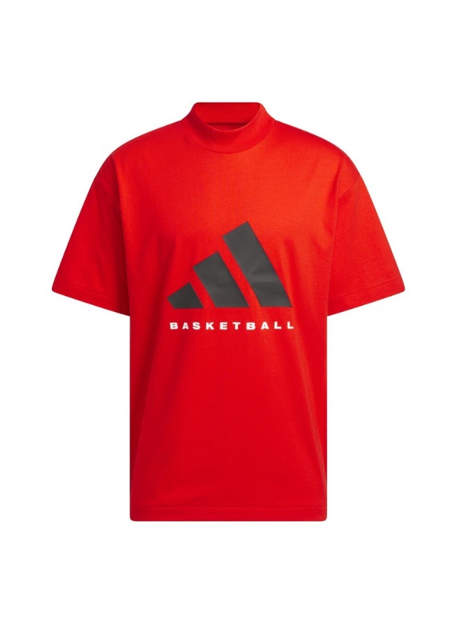 Adidas adidas ONE CTN JER T Red Originals Unisex T-SHIRTS  - Image 4