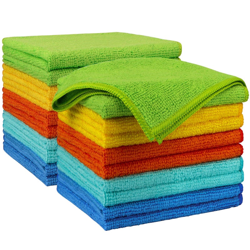 AIDEA Microfiber Cleaning Cloth 20PK Microfiber Towels for Cars Dusting Cloth Cleaning Rags for SUVs House Kitchen Window Workshops Cleaning Supplies 1212 - Image 2