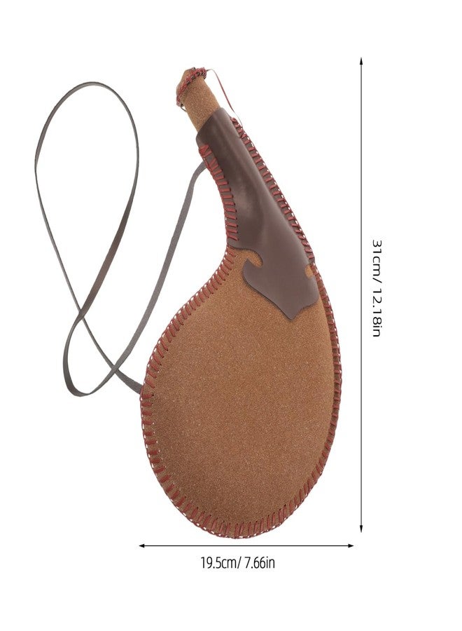 Amosfun Bota Wine Bag Artificial Leather and Plastic Spanish Wine Bota Bag Water Canteen Flask Water Bottle Pouch with Shoulder Strap for Traveling Camping Hiking 31.00 X 19.50 X 2.50CM - Image 2