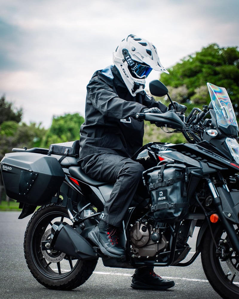 RIDEIRON Rain Suit, Motorcycle rain gear for men, 15000mm Rating,Reflective, Detachable Hood - Image 2