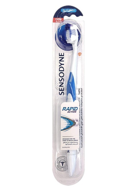 Rapid Action Toothbrush Soft Bristles Multi Colour
