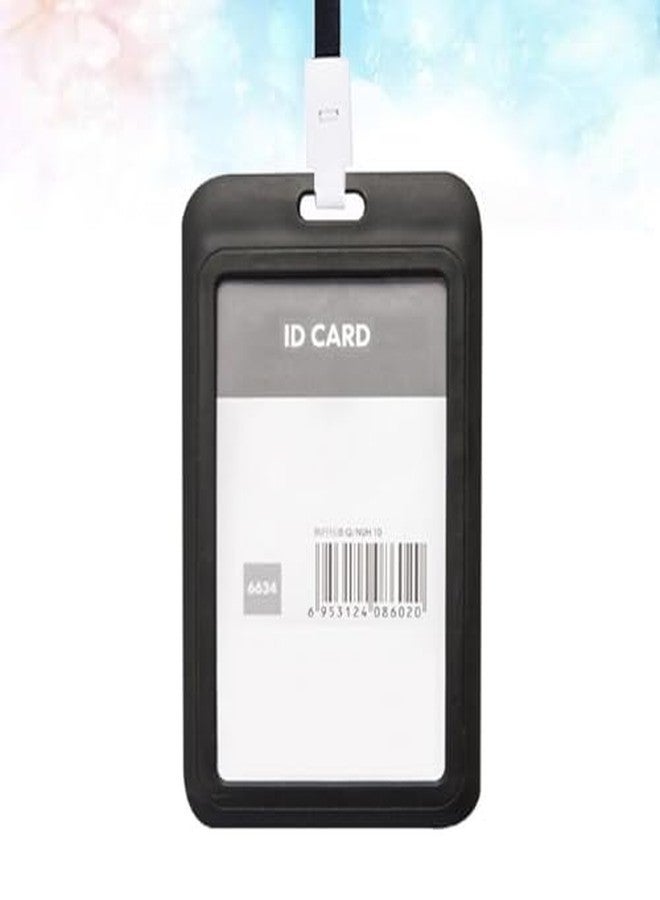 GLUN® Black Plastic ID Card Holder Case, Vertical, Double Sides Visible, Unisex ID Card Holder Case for Office, School and Colleges Pack of 20 - Image 5
