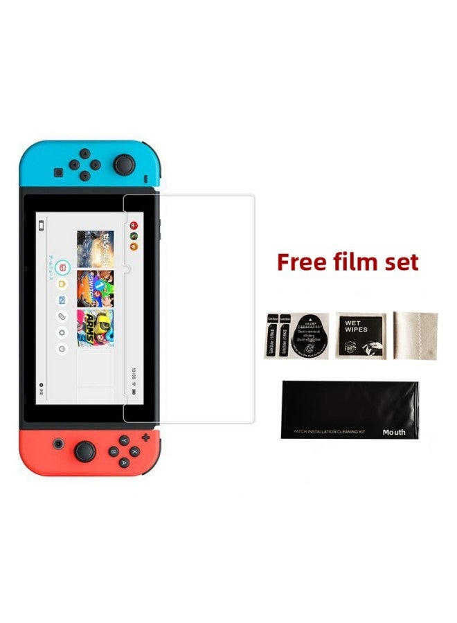 Nintendo Switch OLED Screen HD Tempered Film Switch Lite Game Machine Blue Light Glass Film-Color:switch HD Tempered Film Bare + Alcohol Bag - Image 1