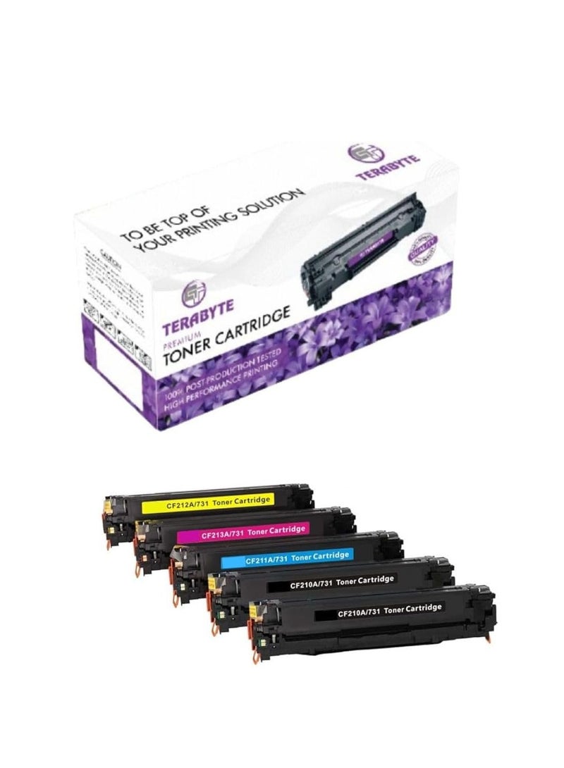 Terabyte 131A Toner Set CF210A CF211A CF212A CF213A Compatible For HP LaserJet Pro 200 M251 M276 M275 Printer Premium 210A 211A 212A 213A 131 210 211 212 213 A - Image 1