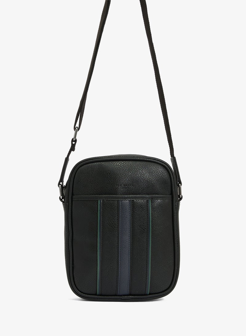 Ted Baker Stripe PU Flight Bag - Image 1