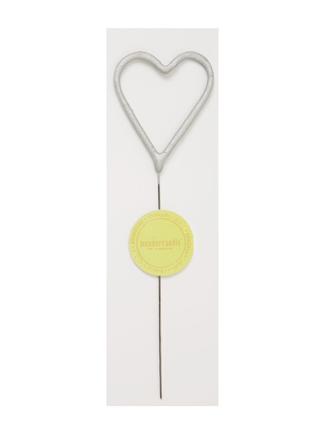 Wondercandle شمعة فضية على شكل قلب - Image 3