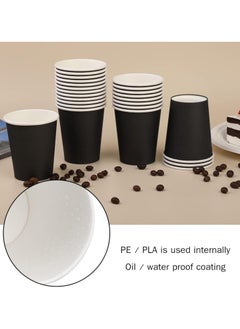 QUALITY Paper Cups 100 Pieces Black, 8 Oz Coffee Paper Cups, Disposable Water Paper Cups, Tea Cups  - Image 5