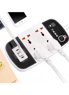 Pama BKL-888 Universal Extension Cord With 4 Universal Sockets, 2 USB ports,  2 PD Ports and 2 Meter Multicolour  - Image 2