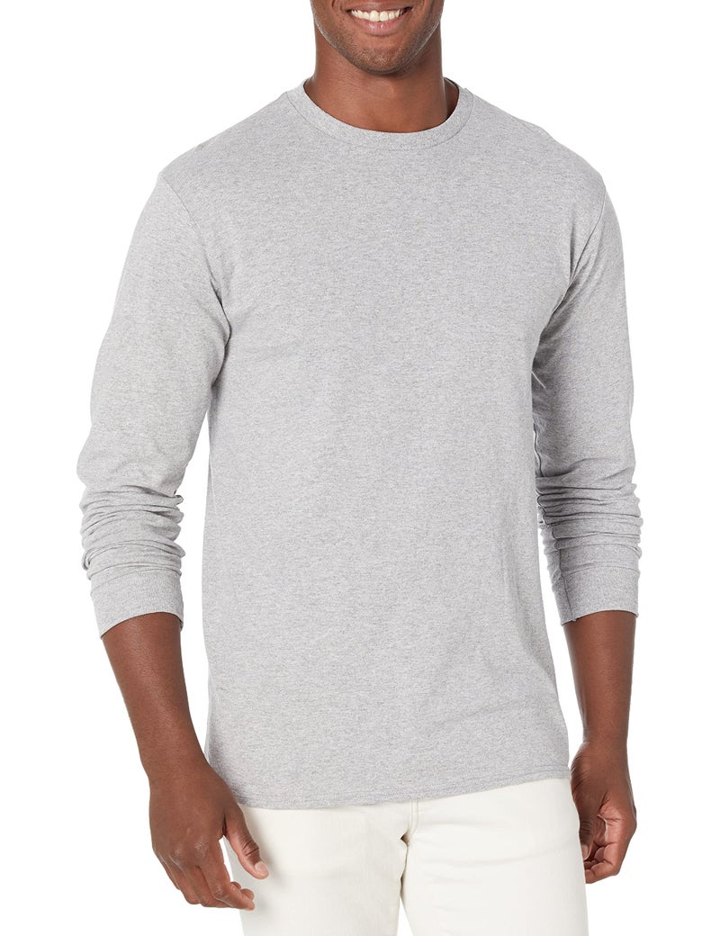 Soffe Mens Long-Sleeve Cotton T-Shirt, Oxford, XX-Large - Image 4