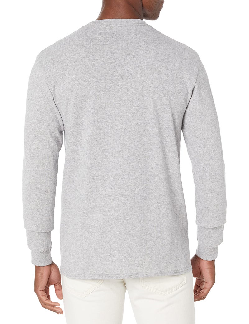 Soffe Mens Long-Sleeve Cotton T-Shirt, Oxford, XX-Large - Image 2