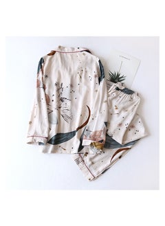 Generic 2 Pieces Women Pajama Set Long Sleeve Sleepwear Nightwear For Ladies Soft Loungewear  - Image 2