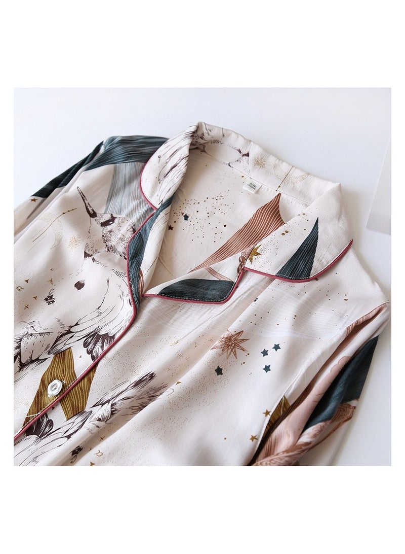 2 Pieces Women Pajama Set Long Sleeve Sleepwear Nightwear For Ladies Soft Loungewear  - Image 3