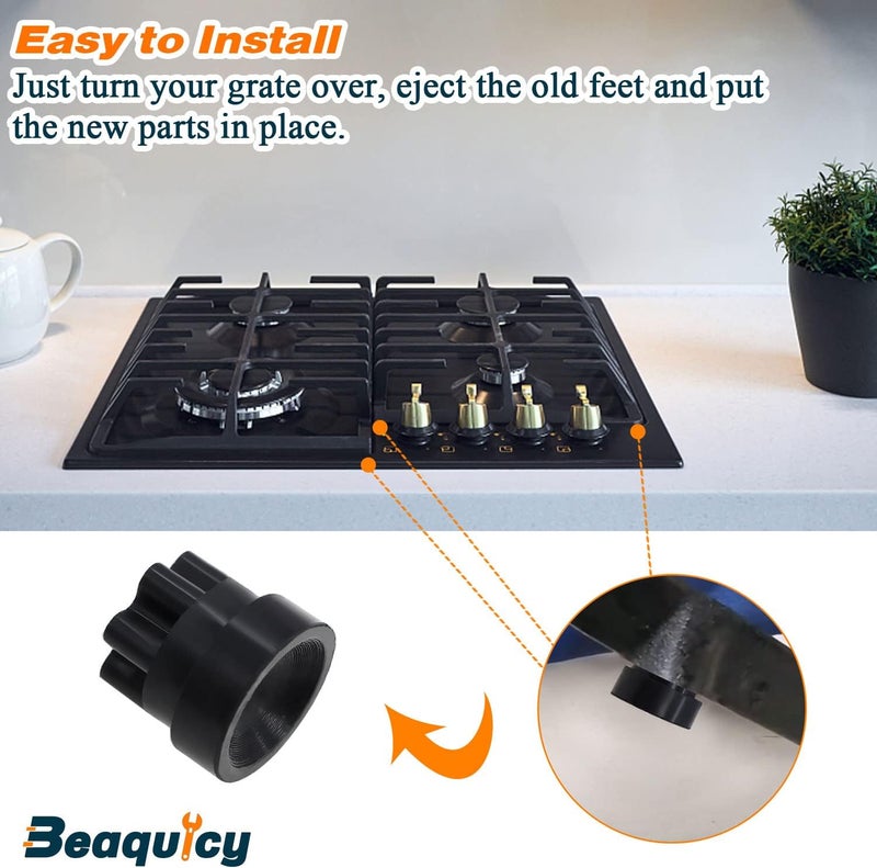 Beaquicy 00637940 00618112 Rubber Grate Feet Kit by - Replacement for Ther-mador Bos-ch Gas Range Gas Cooktop - Replaces 4379289, AP5985915, PS11728745, EAP11728745 - Pack of 20 - Image 4