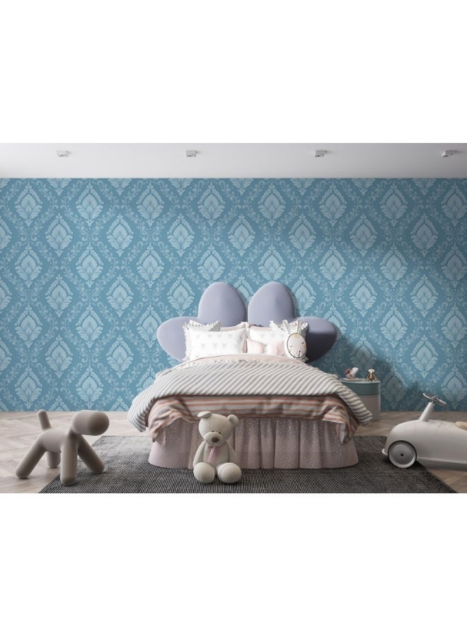 Home Gallery Retro Flock By The Yard Fabric Wallpaper Covers An Area ​​Up To 4.2Mx3M With Adhesive  And Smoothing Tool - Image 3