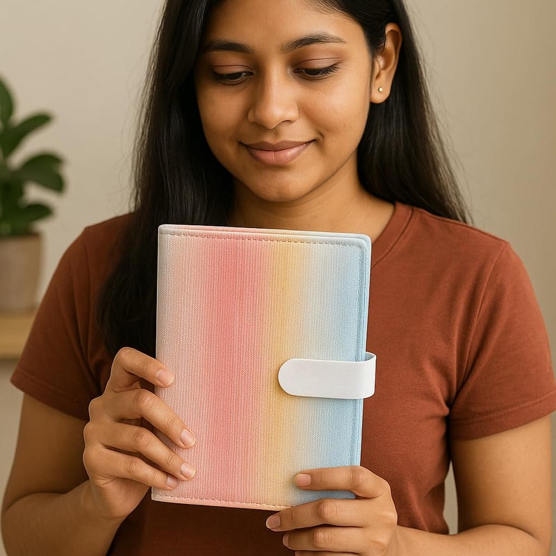 Schmick A5 Journal Notebook Diary for Men Women | Office Journal Diary Notebook with Magnetic Flip Lock and Mobile Holder Pocket (200 Ruled Pages, 6 x 8.5 Inches, 80 GSM) (Rainbow) - Image 3