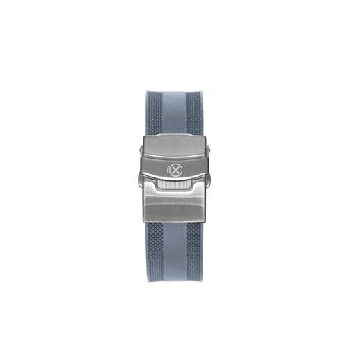 INO Design StrapXPro(SMX02A) Watch Band 21mm Curved-end Rubber Watch Strap Replacement for Seiko Prospex Speedtimer SSC911, SSC913, SSC915, SSC927, SSC929, SSC931, SSC935, SSC939, SSC941, SSC943, SSC945, SSC947 (Grey with Silver Clasp) - Image 3
