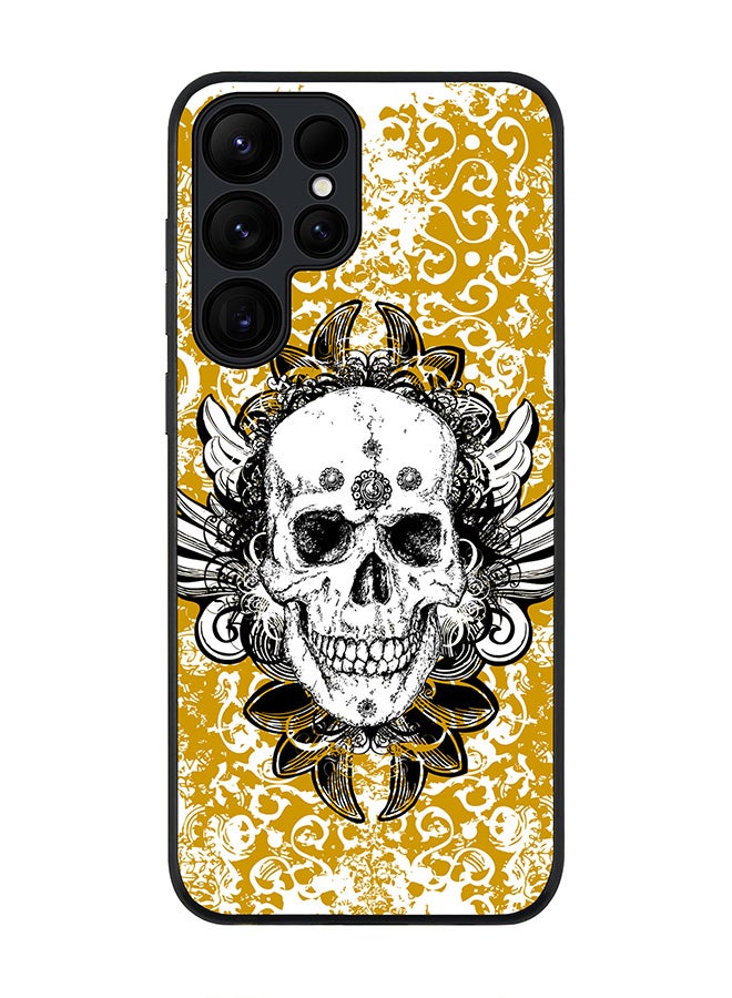 Stylizedd Rugged Black edge case for Samsung Galaxy S24 Ultra, Slim fit Soft Case Flexible Rubber Edges Anti Drop TPU Gel Thin Cover- Skull Cult - Image 1