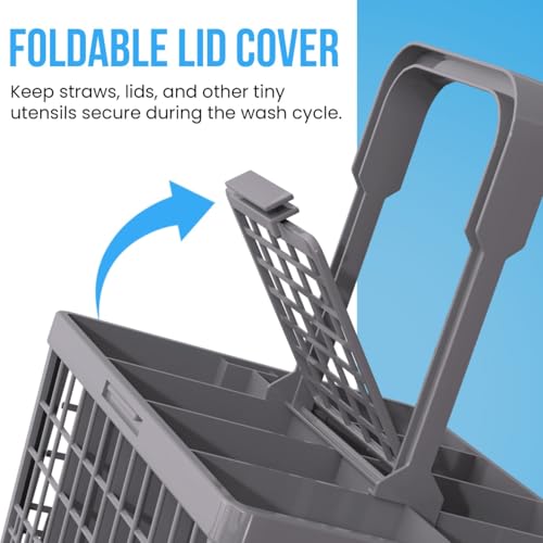 NATIKON Universal Dishwasher Utensils Silverware Cutlery Basket Compatible with Maytag, Samsung, Kenmore,GE, Bosch, Whirlpool, KitchenAid and Many More (Gray) - Image 5