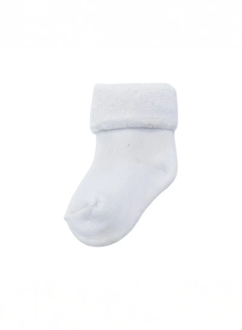 فكتور اند جين White baby roll top toweling socks 4 pack