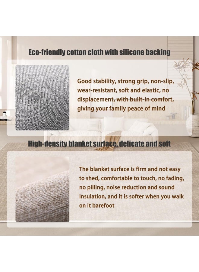 سجادة غرفة المعيشة سجاد منطقة ناعمة حديثة كبيرة ذات نمط بسيط ووبر قصير سجاد حديث فاخر وشعر كثيف، سجادة بنمط متعدد الألوان ناعمة للغاية لغرفة النوم وغرفة المعيشة - Image 2