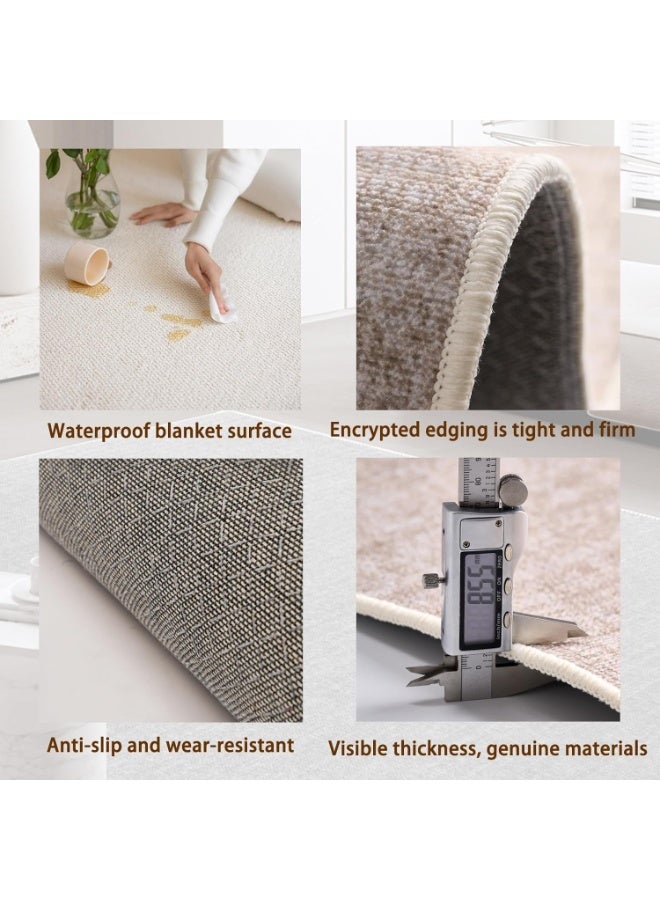 سجادة غرفة المعيشة سجاد منطقة ناعمة حديثة كبيرة ذات نمط بسيط ووبر قصير سجاد حديث فاخر وشعر كثيف، سجادة بنمط متعدد الألوان ناعمة للغاية لغرفة النوم وغرفة المعيشة - Image 3