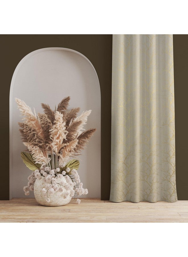 Homefab India Velvet Curtains Room Darkening - Long Door 9 feet, Pack of 2 Panels, Cream - Image 3