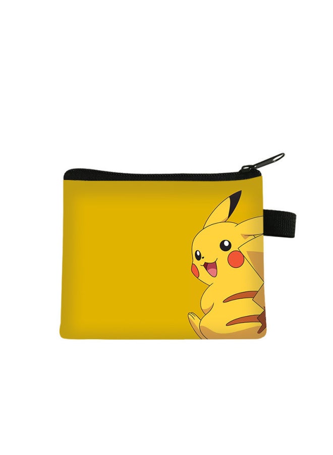 New Pikachu Coin Purse Student Mini Storage Bag Children's Portable Short Style High-end Large-capacity Bag