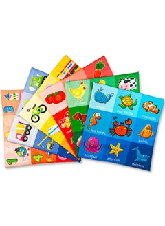 Generic LakaRose Baby Jiugongge Newspaper Cloth Book Early Education 6-12 Months Ring Paper Baby Book 0-3 Years Old-Color:L012I Color Vision: Transportation + Daily Necessities  - Image 5