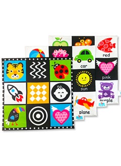 Generic LakaRose Baby Jiugongge Newspaper Cloth Book Early Education 6-12 Months Ring Paper Baby Book 0-3 Years Old-Color:L012I Color Vision: Transportation + Daily Necessities  - Image 4
