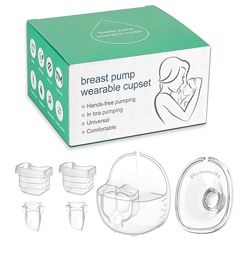 PDFans Wearable Breast Pump Accessories Milk Collector Cup Replacement Parts Flange 24mm Compatible with Mommed TSRETE Missaa Mumgaroo S21/S19/S18 Pump, Bonus 1pcs Duckbill Valve&Silicone Diaphragm - Image 1