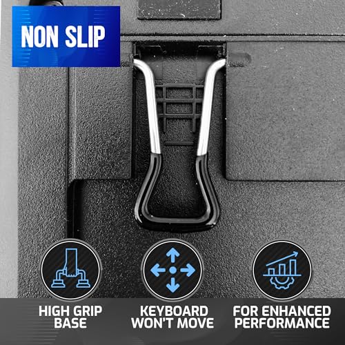 VDE Industries Computer Keyboard Feet Replacement 2 Pcs - Rubber Grip Small Ergonomic Tilt Stand Clips to Prop Up Keyboard Legs - for Logitech K120, K260, K270, K330, K345, K350, K360, K520, K835, K850 and More - Image 5