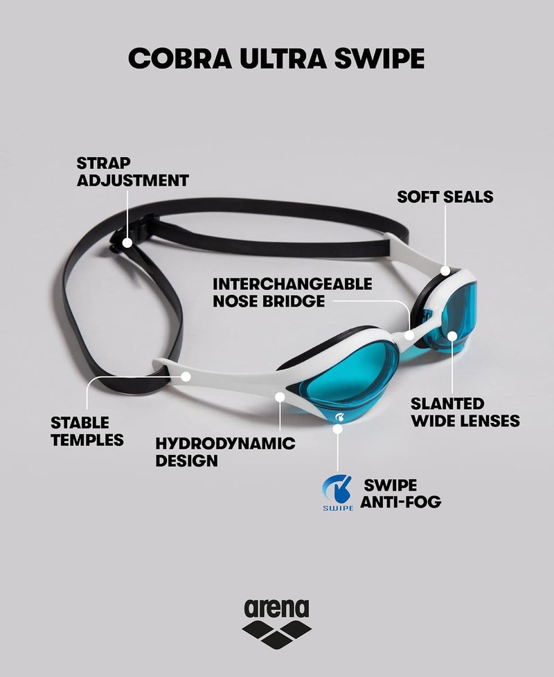 ARENA Cobra Ultra Swipe Racing Swim Goggles for Men and Women with Anti-Fog Technology - Image 2