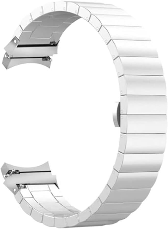 Next متجر Next Store سوار ساعة من الفولاذ المقاوم للصدأ منحني بخرزة واحدة متوافق مع Samsung Galaxy Watch 6 Classic 47/43mm | 5 Pro 45mm | 4 Classic 46/42mm