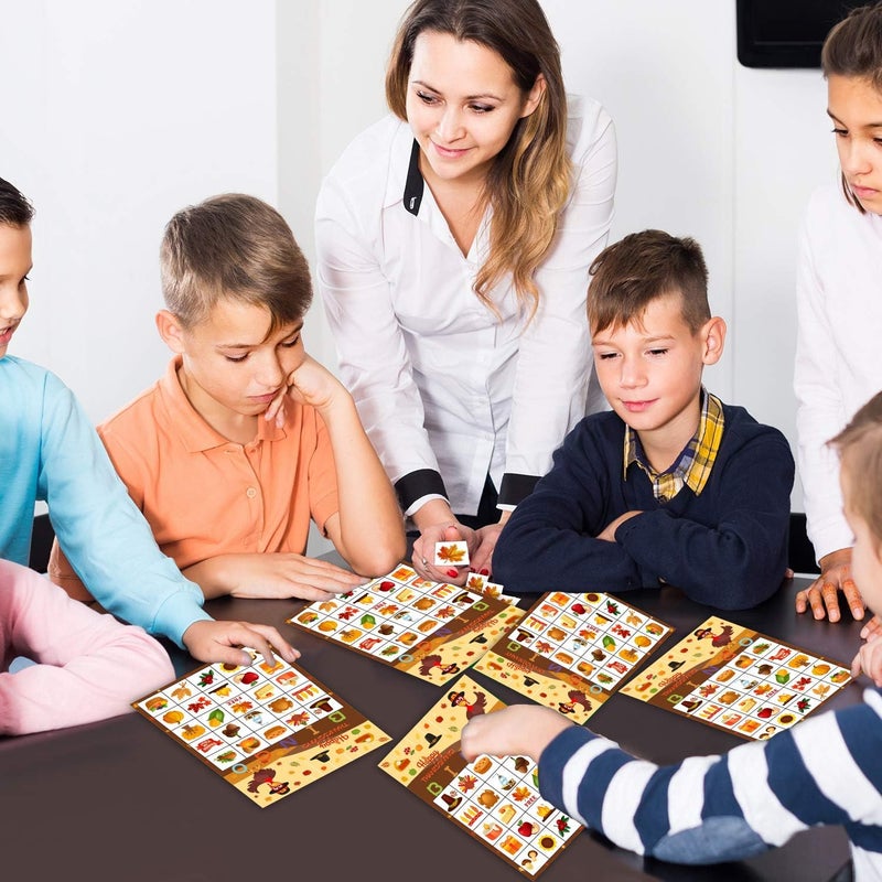 Funnlot Fall Bingo Game for Kids - Thanksgiving Party Activities for 24 Players, Family and Classrooms - Image 5