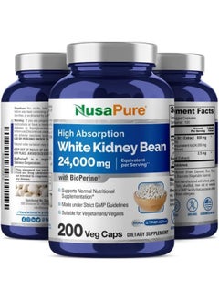 NusaPure White Kidney Beans 24,000Mg Per Serving - Bioperine - Extract 30:1 (Vegan, Non-Gmo)  - Image 4