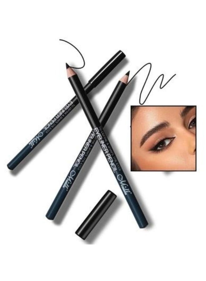 Mn MENOW 4PCS M·N Eyeliner Pencil Set – Waterproof, Smudge-Proof, Long-Lasting Eye Defining & Shaping Makeup Pencils for Women, Rich in Vitamin E, Perfect for Everyday, Party, Work & Special Occasions – Black, Blue, Green, White - Image 4