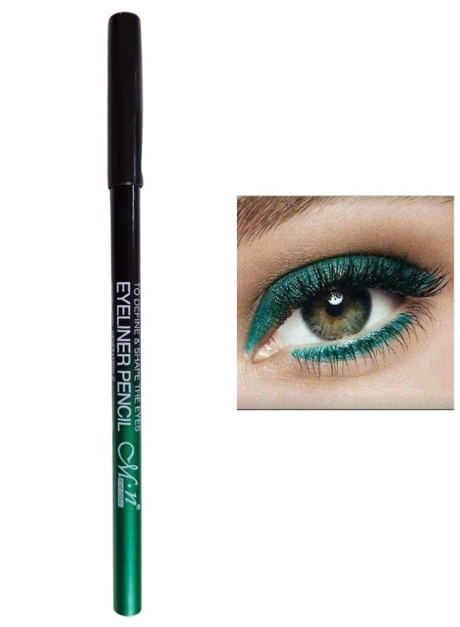 Mn MENOW 4PCS M·N Eyeliner Pencil Set – Waterproof, Smudge-Proof, Long-Lasting Eye Defining & Shaping Makeup Pencils for Women, Rich in Vitamin E, Perfect for Everyday, Party, Work & Special Occasions – Black, Blue, Green, White - Image 5