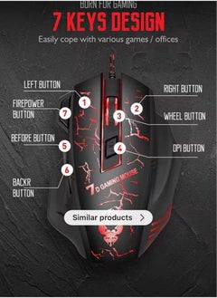 ELTRAZONE LED Backlit 7D Gaming Mouse with Adjustable DPI – Pro Esports USB Mouse for FPS,LAPTOP & MOBA”  - Image 3
