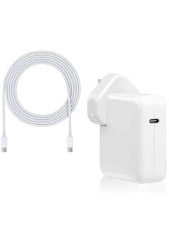 شاحن لاب توب 61 وات ماك بوك برو USB C من النوع C شاحن لاب توب بديل مناسب لأجهزة MacBook Pro Thunderbolt 3 USB C إلى C كابل محول التيار المتردد التيار الكهربائي