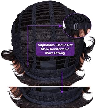 BeiSDWig Short Curly Blonde Ombre Pixie Cut Wig With Dark Roots Synthetic Short Afro Curly Wigs for Women Ombre Blonde Wig with Darkroots Fake Hair Wig Curly Hairstyles Ombre Blonde - Image 5