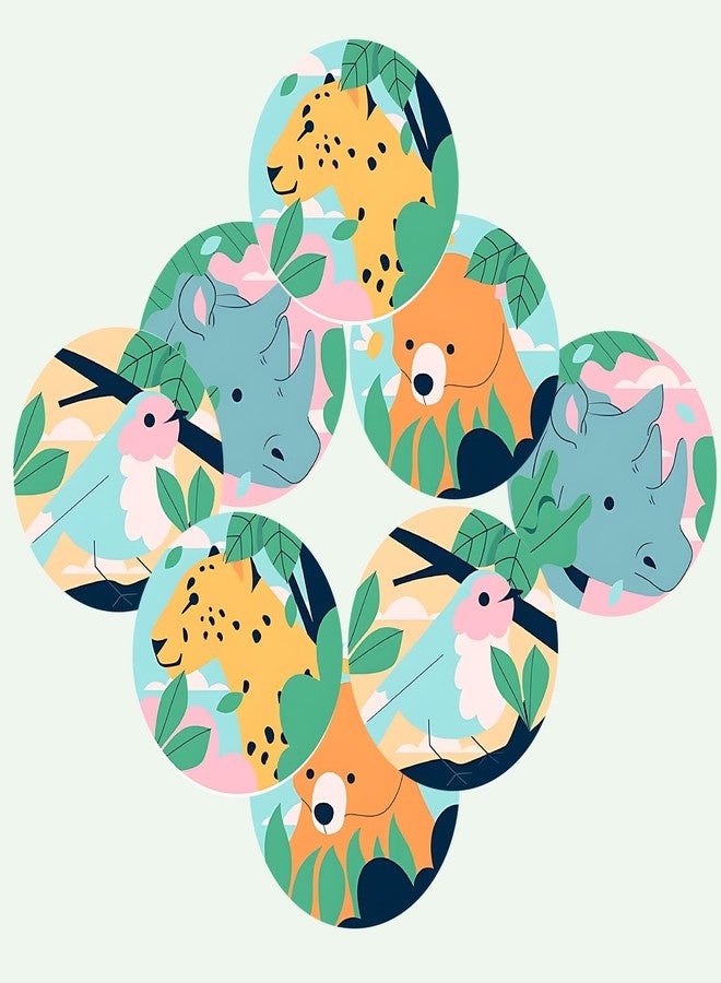 SLGIFT Vinyl Cute Animal Theme Sticker, Self-Adhesive Vinyl Stickers, 40 Pieces, 2 x 2 Inches Round Sticker, 4 Unique Designs, R177 - Image 3