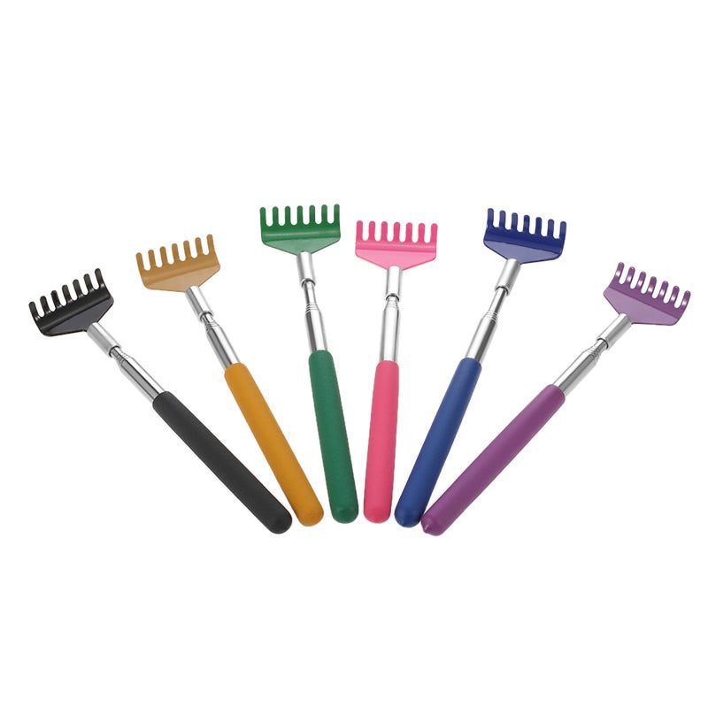 Extendable Back Scratcher 20cm To 68cm Length Metal Seven-Tooth Edge - Soft Cushion Grip Body Massager for Hard-To-Reach Itch Relief - Image 5