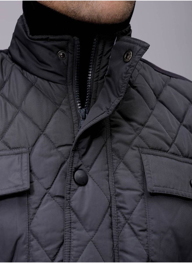 The Indian Garage Co - Men Slim Fit Solid Puffer Jackets - Image 1